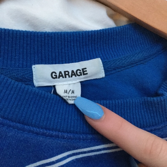 Garage blue striped long sleeve shirt - Picture 2 of 2